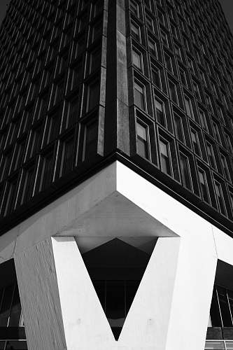 office building black and white building black-and-white